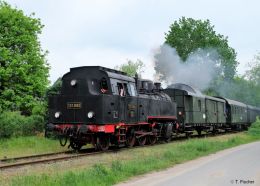 Gastdampflok 131.060 mit Museumszug in Schönwalde Gastdampflok 131.060 mit Museumszug in Schönwalde