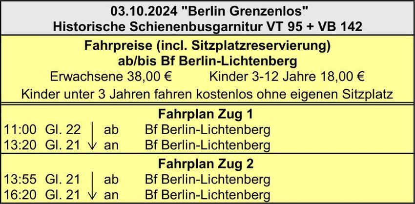 BEF Fahrplan 03.10.2024