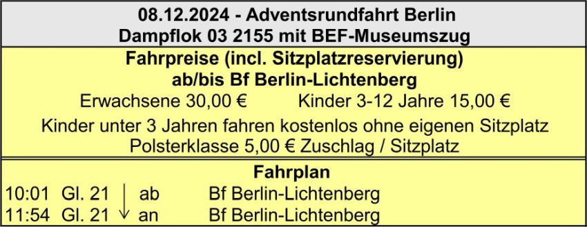 BEF Fahrplan Nikolausfahrt Bln.Nordost 08.12.2024