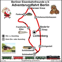 BEF Streckenkarte Adventsrundfahrt Berlin