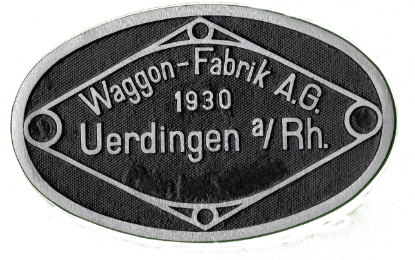 Fabrikschild Waggonfabrik Uerdingen 1930